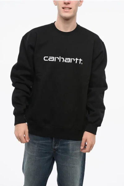 Carhartt Fleeced Cotton Crew-neck Sweatshirt With Embossed Logo