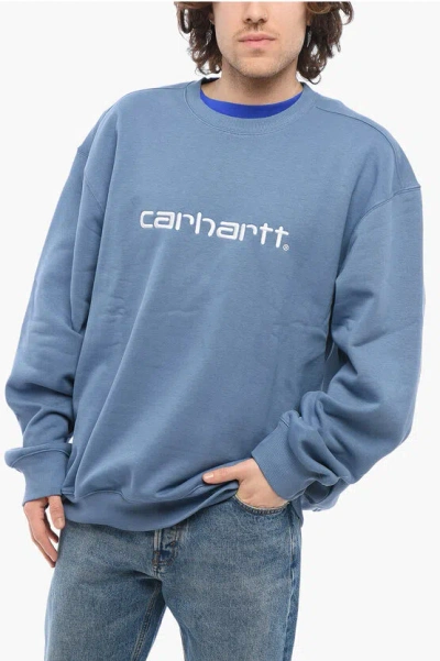 Carhartt Fleeced Cotton Crew-neck Sweatshirt With Embroidered Logo