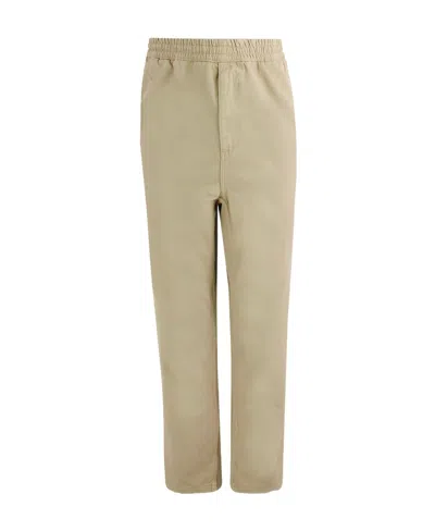 Carhartt Flint Logo-patch Trousers In Nude