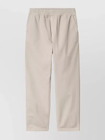 Carhartt Flint Trousers Elastic Waistband Cotton In Neutral
