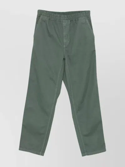 Carhartt Flint Trousers Elasticated Waistband In Green