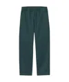 Carhartt Chase Logo-embroidered Cotton Track Pants In Green