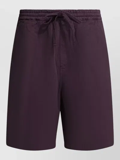 Carhartt Floyde Logo Sweatshorts Featuring Back Pocket In Purple