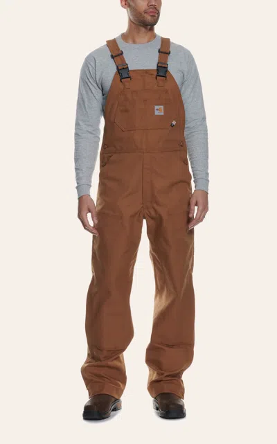 Carhartt Fr Brown Unlined Duck Bib Overall
