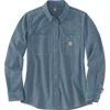 Carhartt Fr Force Shirts Womens Steel Blue Long Sleeve Button Down Red15 In Green
