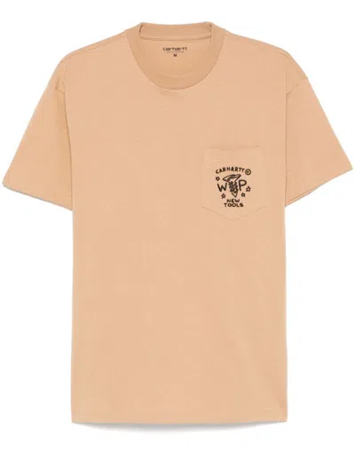 Carhartt Fragments Pocket T-shirt In 褐色
