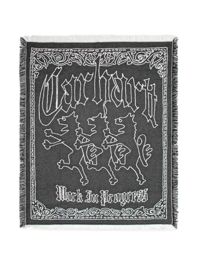 Carhartt Fringed Graphic Throw In Gray