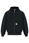 Carhartt Functional Organic Cotton Jacket With Structured Silhouette In Black