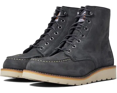 Carhartt Fw6027-w Boots Women's 10 Dark Gray Nubuck Leather 6" Moc Toe Zpo2994