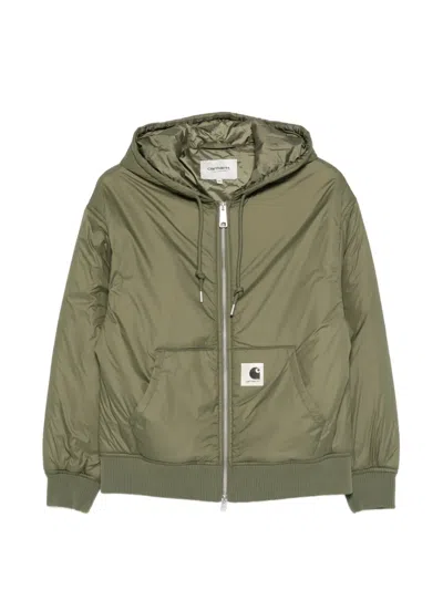 Carhartt Gad Hooded Puffer Jacket In Green