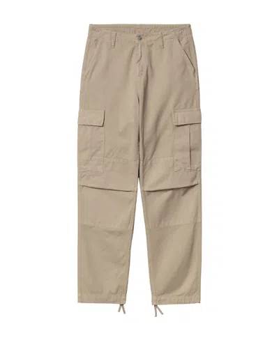 Carhartt Garment-dyed Cargo Trousers In Nude