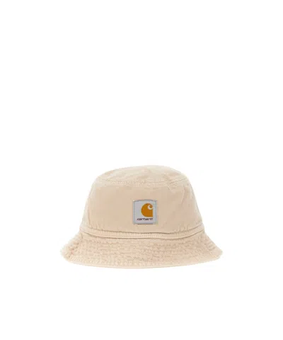 Carhartt Garrison Cotton Bucket Hat In Beige