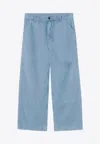 Carhartt Wip Frosted Bleu Garrison Pants In Blue