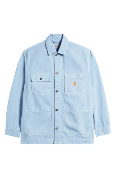 Carhartt Garrison Denim Jacket In Frosted Blue Stone