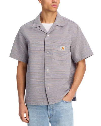 CARHARTT GELLAR JACQUARD STRIPED CAMP SHIRT