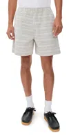 Carhartt Work In Progress Gellar Cotton Jacquard Shorts In Gray