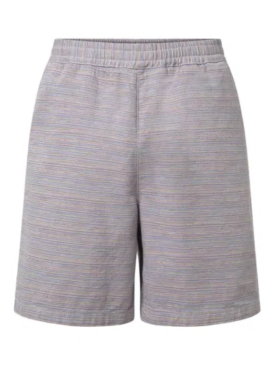 Carhartt Gellar Striped Shorts In Gray