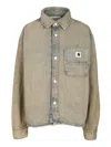 Carhartt Georgia Shirt Jac 100% Cotton Jackets Grey In Brown