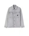 Carhartt Wip Button-up Organic Cotton Jacket In Gray