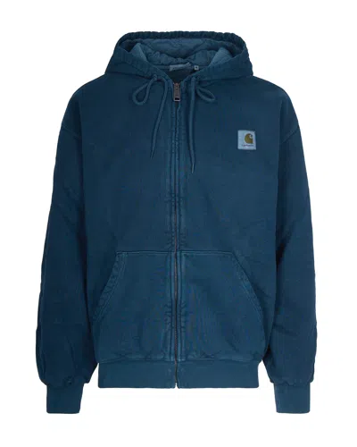 Carhartt Giubbino Hooded Vista Deep Lagoon In Blue