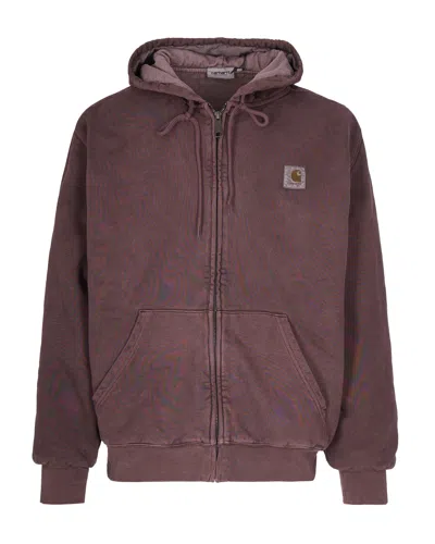 Carhartt Giubbino Hooded Vista Graphite In Brown