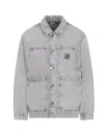 Carhartt Double Layer Front Jacket Collared Design In Gray