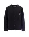 Carhartt Wip Logo Patch Buttoned Jacket In Multi