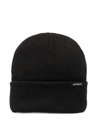 Carhartt Gordan Ribbed Beanie In Black