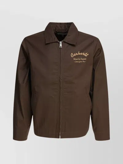 Carhartt Graphic Back Pockets Side Jackets In Brown