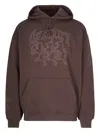 Carhartt Hooded Sweatshirt With Graphic Print And Pocket In Brown