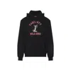 Carhartt Graphic Print Black Hoodie With Drawstring Hood And Ribbed Details In Black
