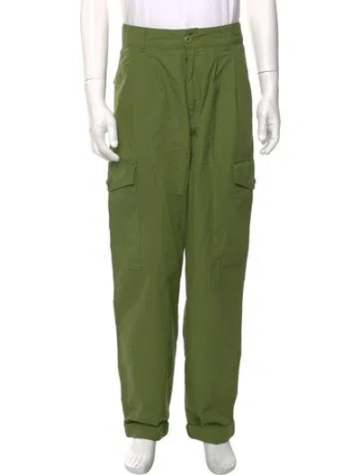Pre-owned Carhartt Graphic Print Cargo Pants In Green
