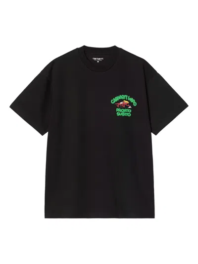 Carhartt Graphic-print Cotton T-shirt In Black