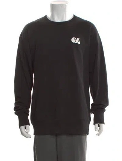 Pre-owned Carhartt Graphic Print Crew Neck Sweatshirt In Black