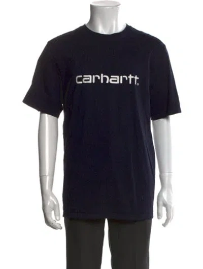 Pre-owned Carhartt Graphic Print Crew Neck T-shirt In Black
