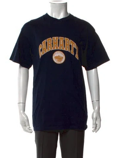 Pre-owned Carhartt Graphic Print Crew Neck T-shirt In Black