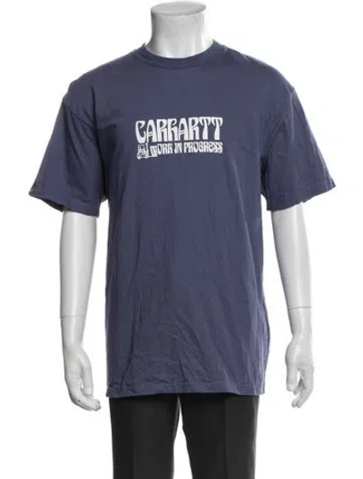 Pre-owned Carhartt Graphic Print Crew Neck T-shirt In Blue