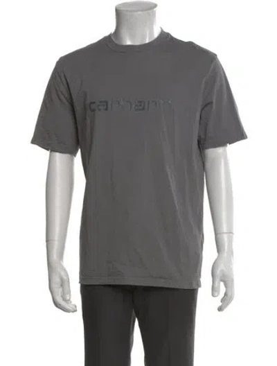Pre-owned Carhartt Graphic Print Crew Neck T-shirt In Gray