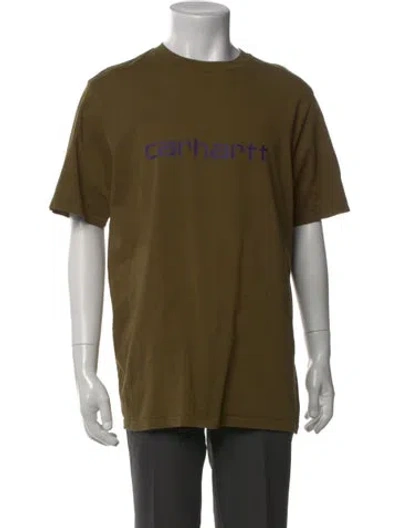 Pre-owned Carhartt Graphic Print Crew Neck T-shirt In Green