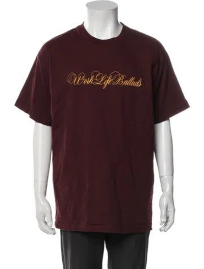 Pre-owned Carhartt Graphic Print Crew Neck T-shirt In Red