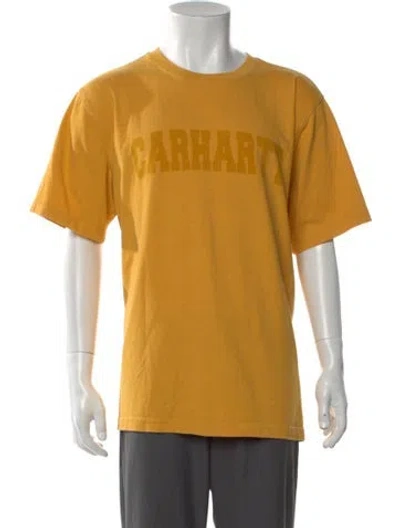 Pre-owned Carhartt Graphic Print Crew Neck T-shirt In Yellow
