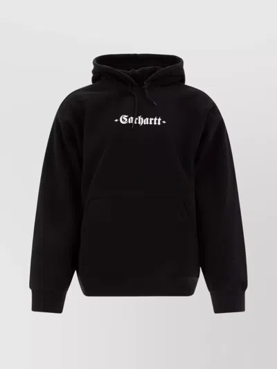 Carhartt Graphic Print Hooded Sweater In Black