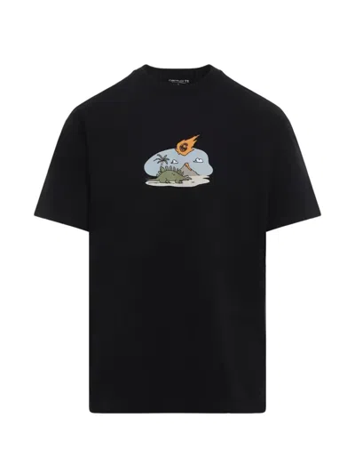 Carhartt Wip Black Cotton Short Sleeves Impact T-shirt In Multi