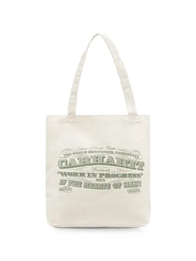 Carhartt Graphic-print Tote Bag In White