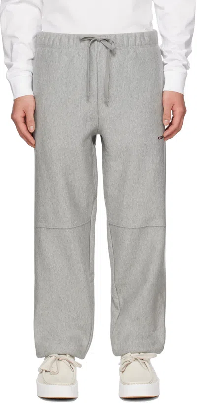 Carhartt Gray American Script Sweatpants In V6xx Grey Heather