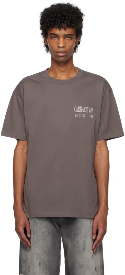 Carhartt Gray 'best In Class' T-shirt In 2lqxx Manta