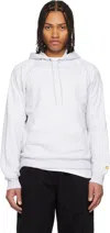 Carhartt Gray Chase Hoodie In White