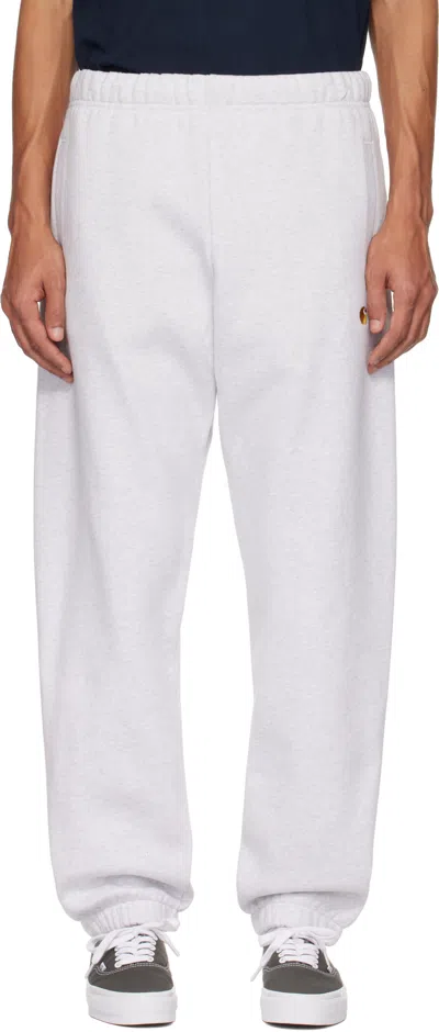 Carhartt Gray Chase Sweatpants In 00jxx Ash Heather /