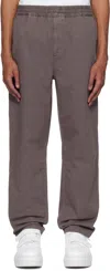 Carhartt Gray Flint Trousers In 2lqgd Manta Garment