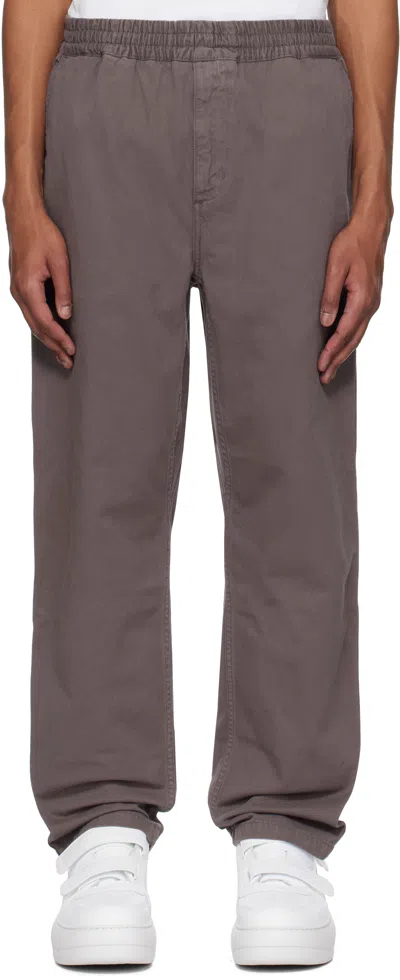 Carhartt Grey Flint Trousers In 2lqgd Manta Garment